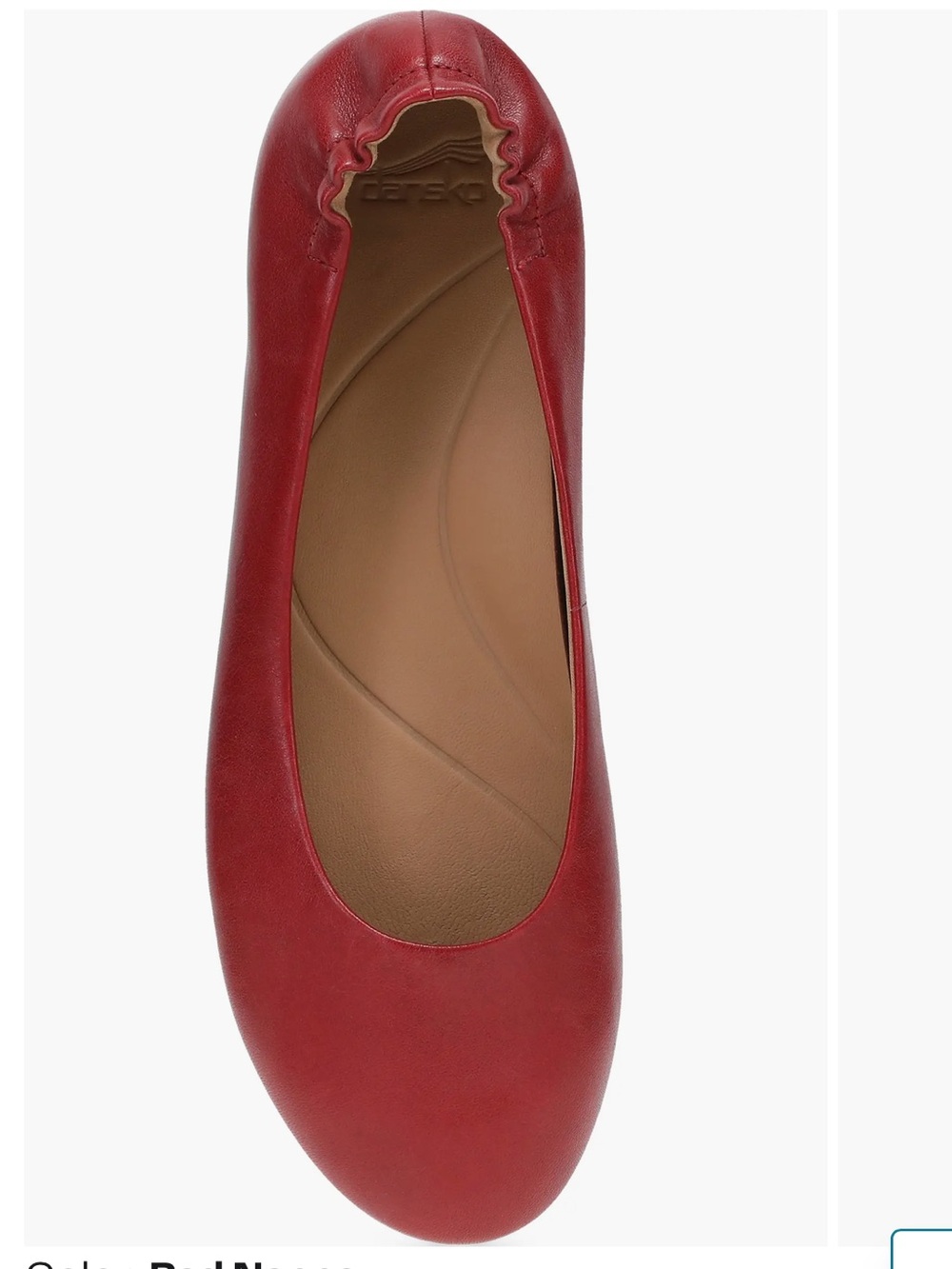 Dansko Mollie slip on ballet flats in red